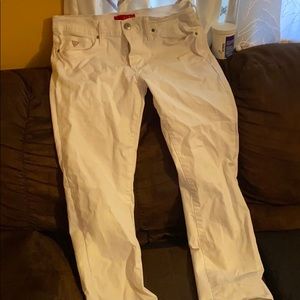 All white Guess jeans